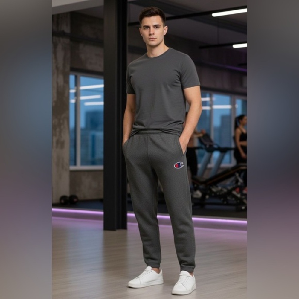 Champion Men's Fleece Joggers Gray Medium